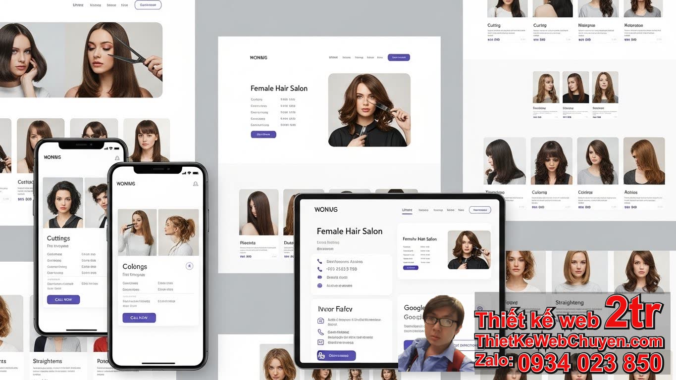 Thiết kế web tóc nữ đẹp có những tính năng cơ bản nào để thu hút khách hàng?