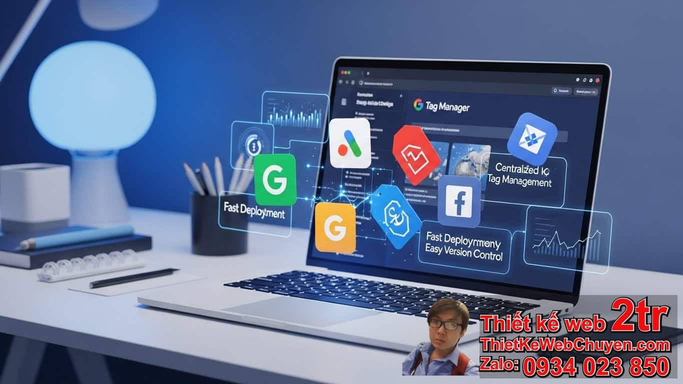 Thiết kế website cần gắn Google Tag Manager không? Vai trò của GTM trong việc
theo dõi và phân tích dữ liệu hiệu quả Thiết kế website cần gắn Google Tag Manager không? Vai trò của GTM trong việc
theo dõi và phân tích dữ liệu hiệu quả