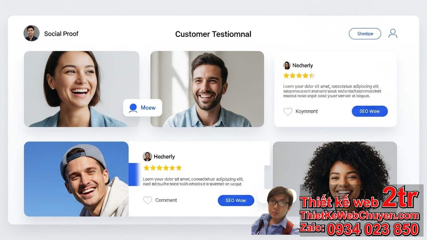 Thiết kế website cần testimonial / đánh giá khách hàng không? Vì sao chúng quan
trọng trong việc xây dựng lòng tin? Thiết kế website cần testimonial / đánh giá khách hàng không? Vì sao chúng quan
trọng trong việc xây dựng lòng tin?