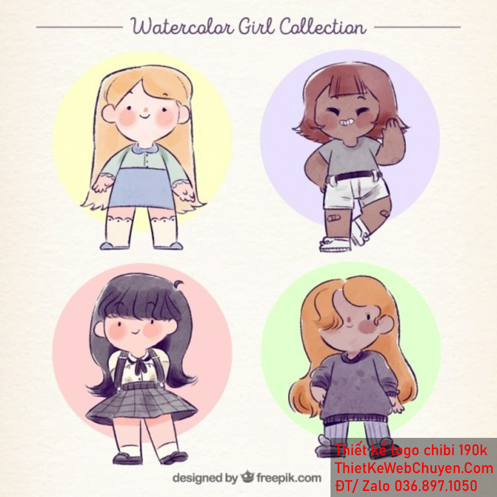 Logo Chibi bé gái đáng yêu có thể làm nổi bật thương hiệu của bạn trong lòng khách hàng. Mẫu logo Chibi bé gái đáng yêu sẽ tạo ra sự gần gũi và thân thiện với khách hàng của bạn.