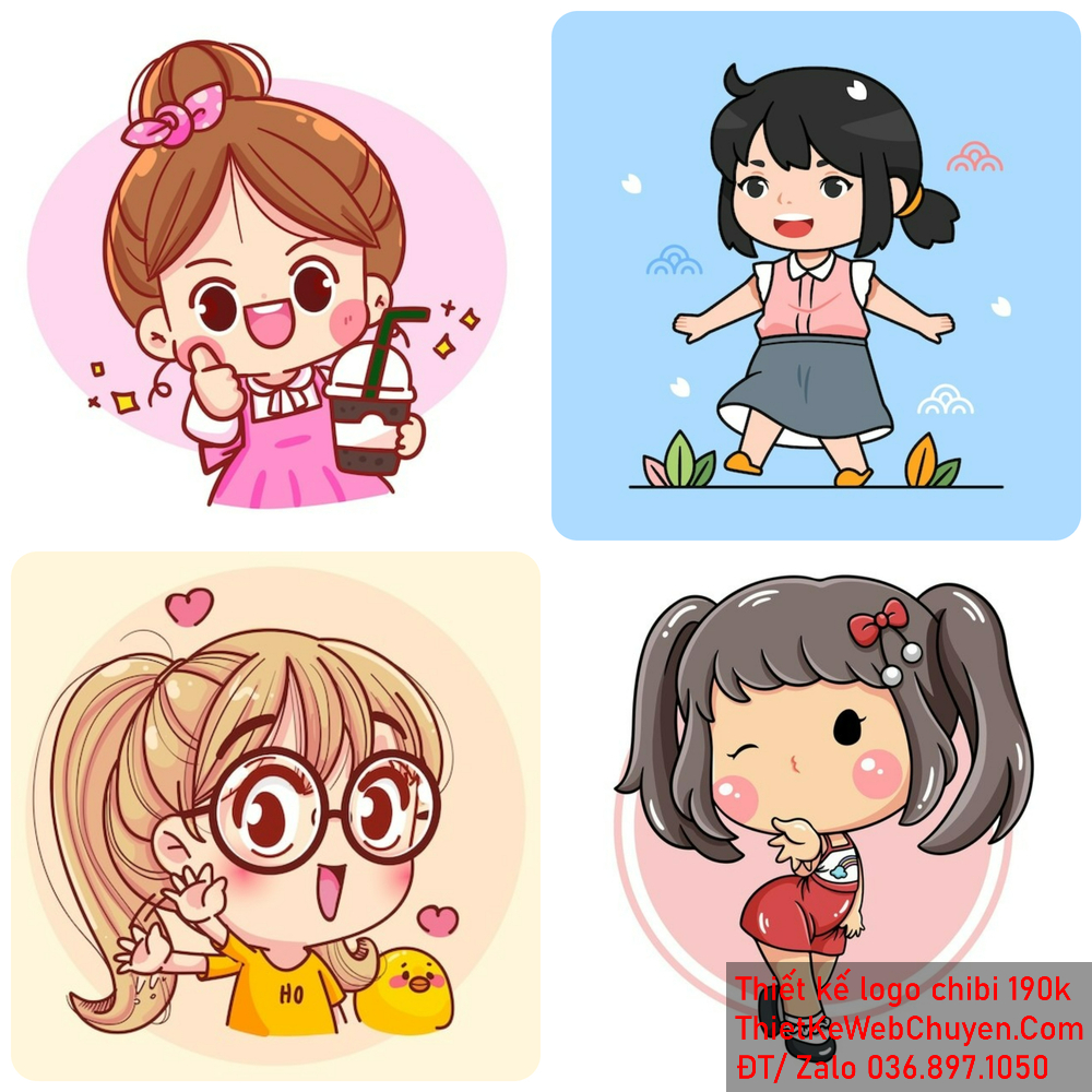 Mẫu logo Chibi bé gái đáng yêu sẽ tạo ra một ấn tượng đáng nhớ và ghi nhận với khách hàng. Một mẫu thiết kế logo Chibi bé gái đáng yêu có thể làm tăng sự nhận biết thương hiệu của bạn.