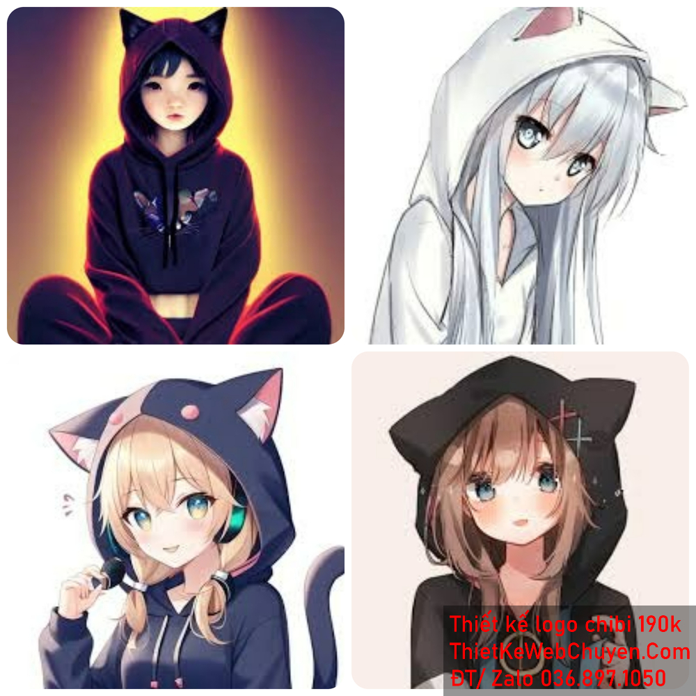 Sự Kỳ Diệu Của Cô Gái Chibi Và Áo Hoodie Mèo Sự Dễ Thương Và Quyến Rũ: Cô Gái Chibi Với Áo Hoodie Mèo
