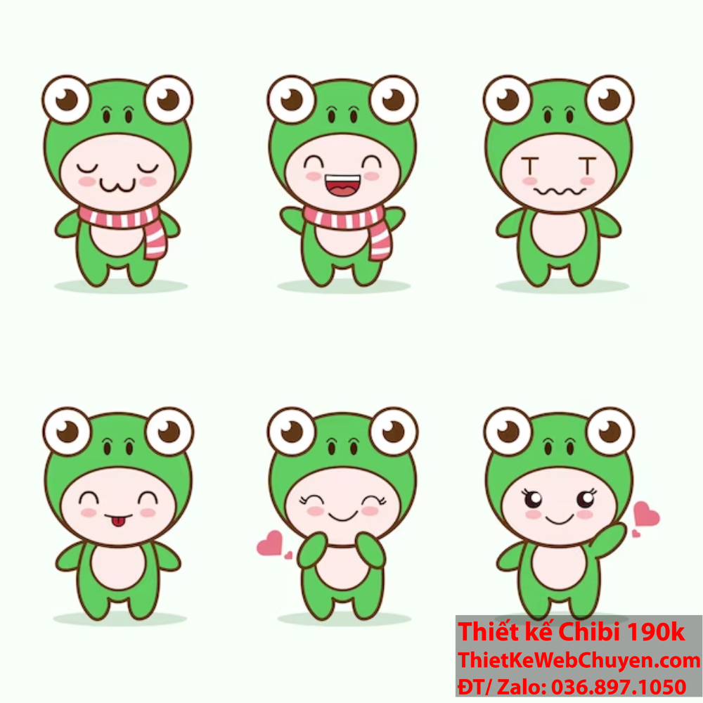 Khám phá sự ngọt ngào của Con ếch chibi. Sự dễ thương không tưởng: Con ếch chibi kawaii.