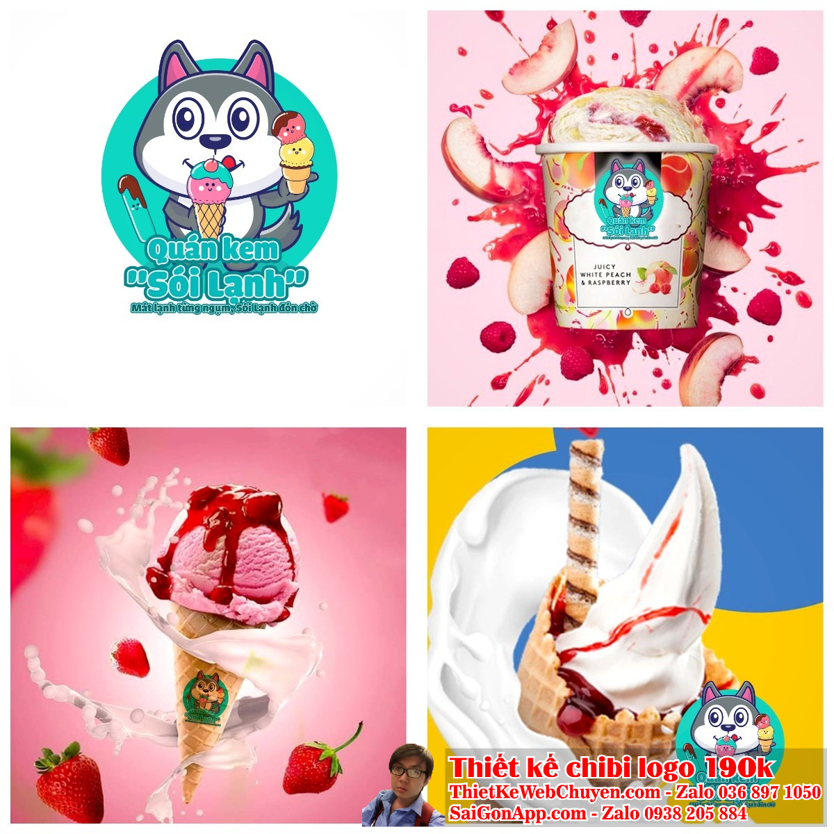Một logo con sói chibi sẽ làm cho thương hiệu của bạn trở nên độc đáo hơn. Sự đáng yêu của con sói chibi làm nổi bật logo trên các sản phẩm của bạn.