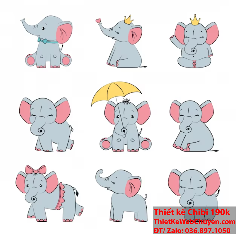 Điểm nhấn với con voi chibi trong trang trí nội thất Sở hữu những món đồ phụ kiện con voi chibi cho phong cách cá nhân