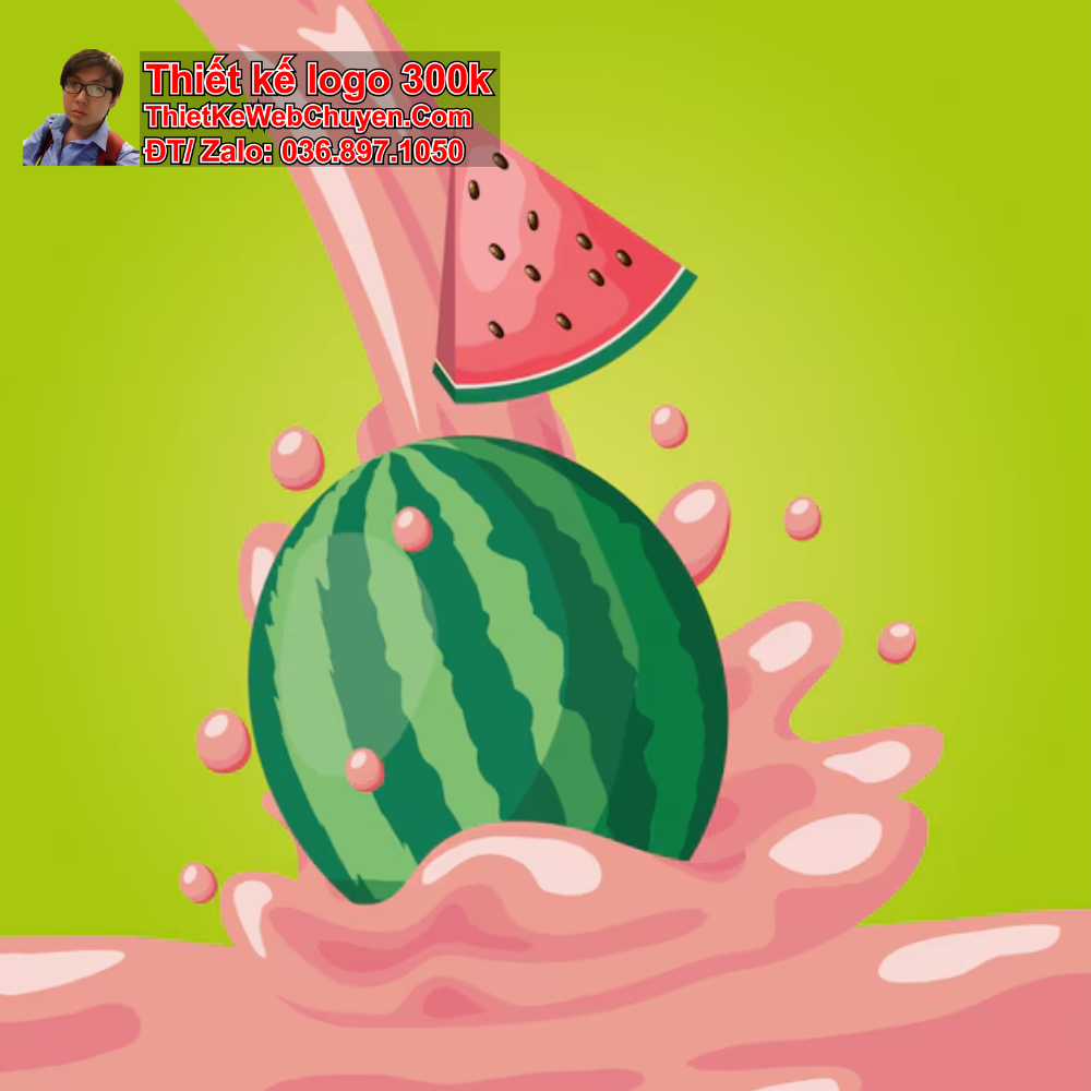 Dưa hấu hoạt hình watermelon cartoon