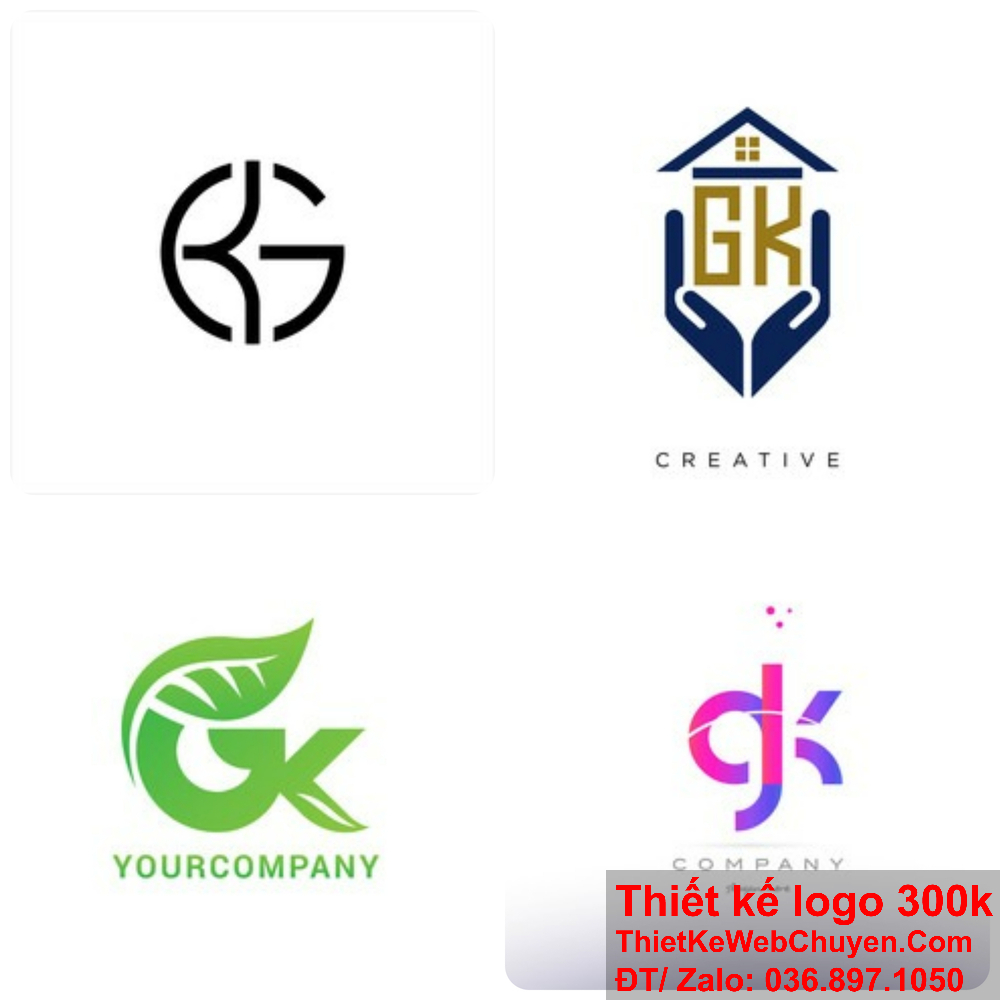 Thiết kế Logo GK đòi hỏi sự sáng tạo và tinh tế. Logo GK phản ánh giá trị cốt lõi của doanh nghiệp.