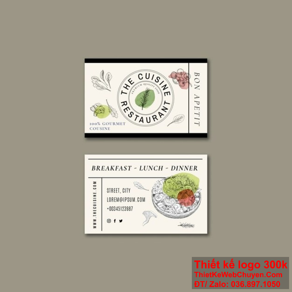 Tăng cường nhận diện thương hiệu với danh thiếp quán ăn đẹp. Tối ưu hóa cơ hội kinh doanh với mẫu danh thiếp quán ăn đẹp.