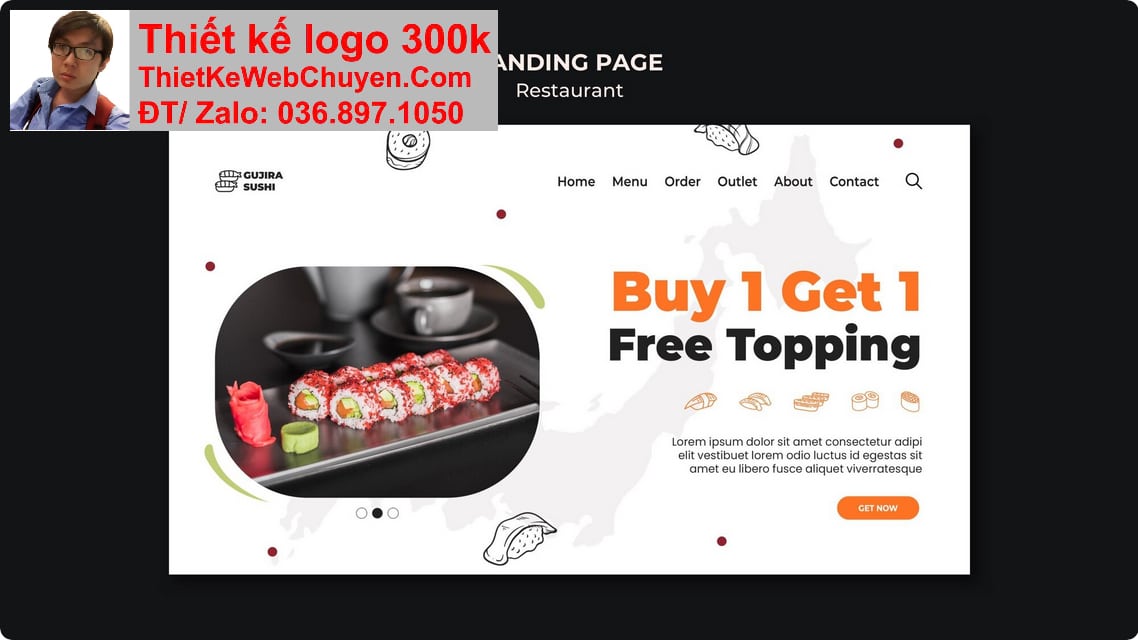 Nâng cấp web Nhà hàng sushi Nâng cấp web Nhà hàng sushi
