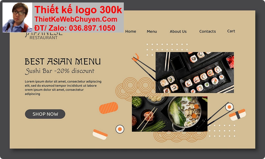 Nâng cấp web Nhà hàng sushi Nâng cấp web Nhà hàng sushi