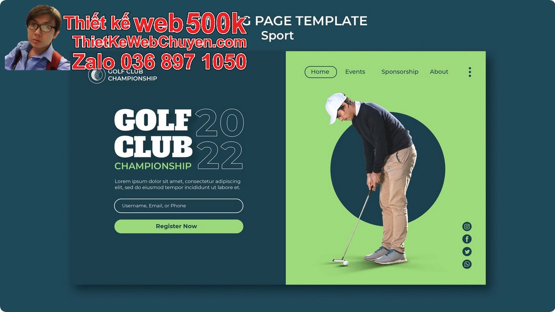 Nâng cấp web bán phụ kiện golf
