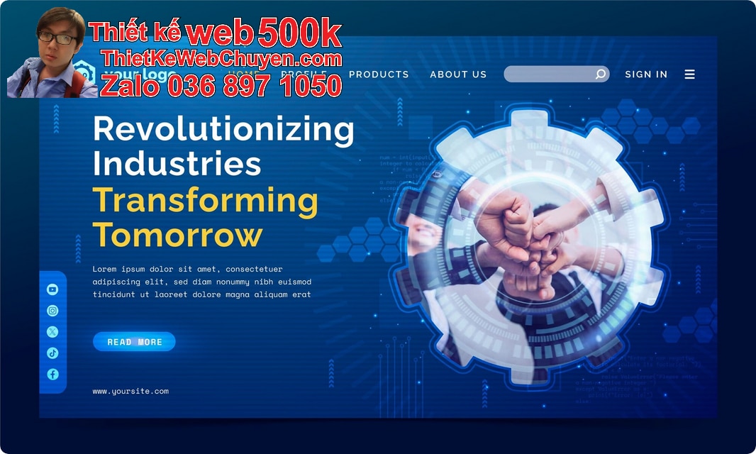 Nâng cấp web bán thiết bị cơ khí máy móc