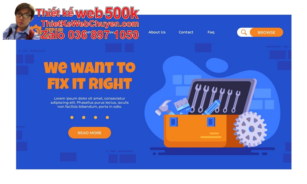 Nâng cấp web bán thiết bị cơ khí máy móc