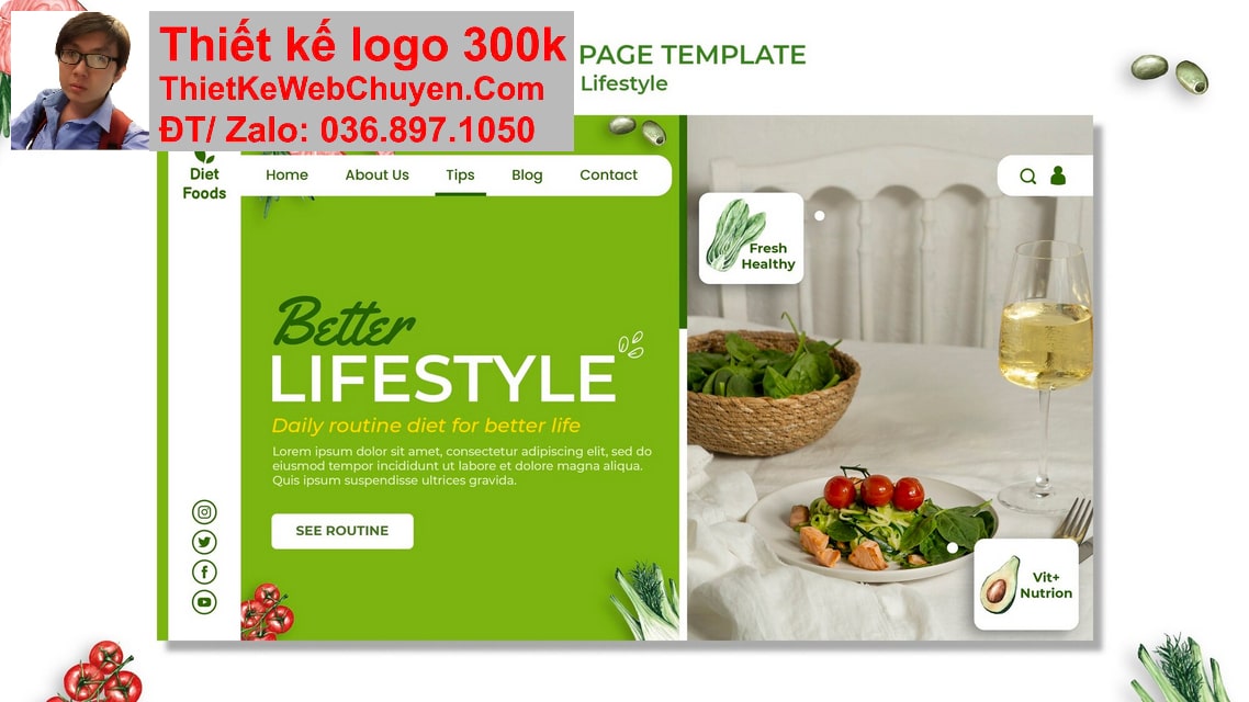 Nâng cấp web bán thực phẩm sạch Nâng cấp web bán thực phẩm sạch