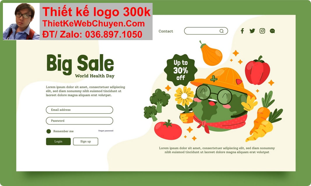 Nâng cấp web bán thực phẩm sạch Nâng cấp web bán thực phẩm sạch