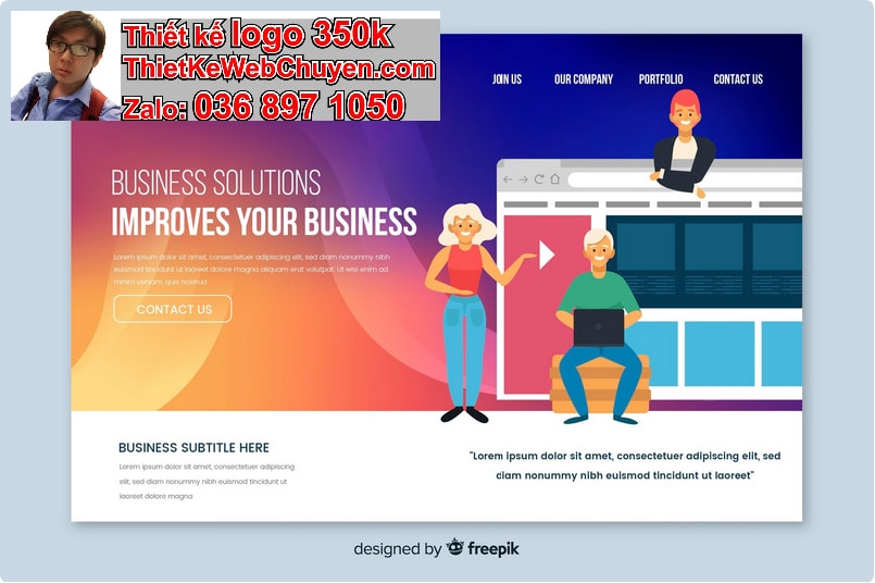 Nâng cấp web công ty làm bảng hiệu quảng cáo