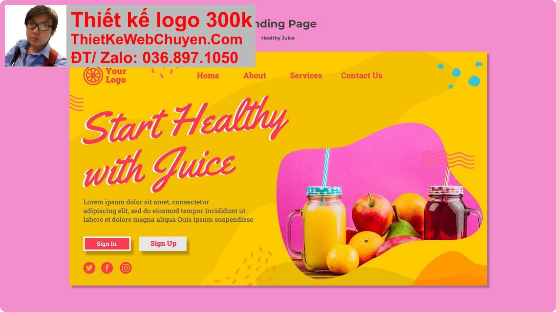 Nâng cấp web cửa hàng nước ép sinh tố Nâng cấp web cửa hàng nước ép sinh tố