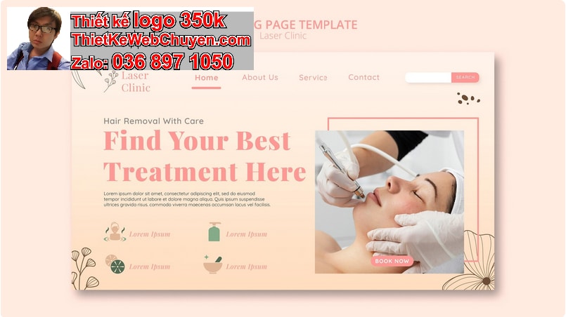 Nâng cấp web dịch vụ Beauty clinic