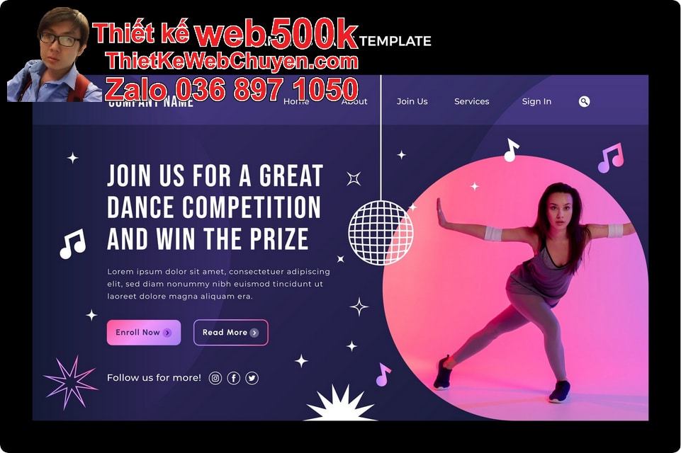 Nâng cấp web hội khiêu vũ