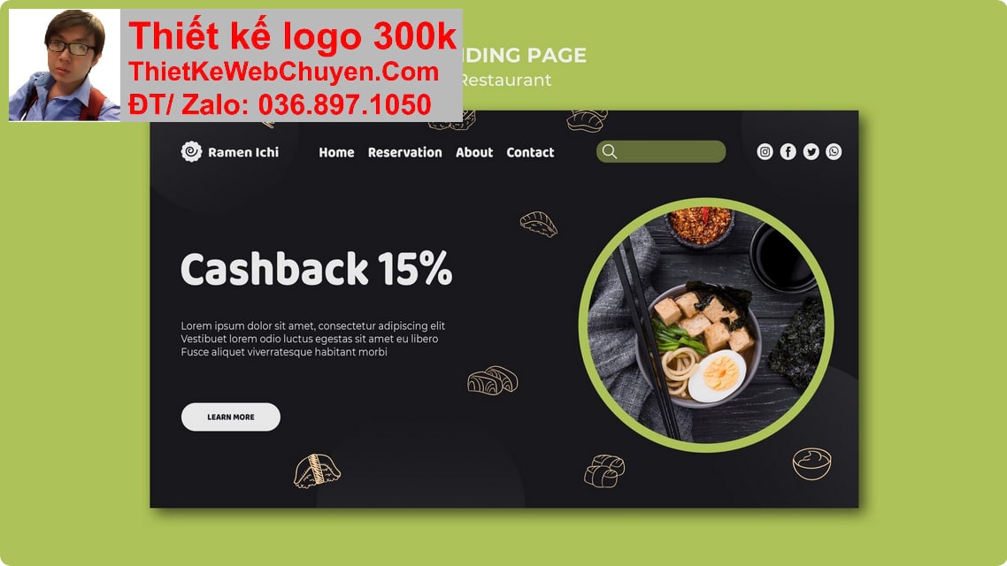 Nâng cấp web quán ăn ẩm thực Nâng cấp web quán ăn ẩm thực