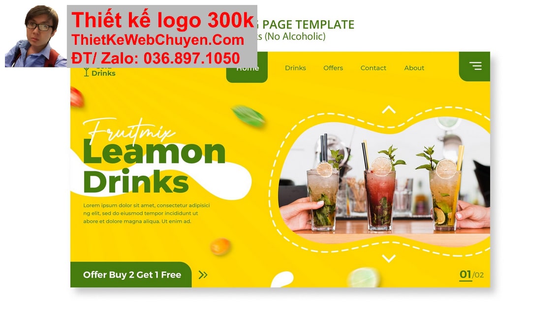 Nâng cấp web quán trà chanh Nâng cấp web quán trà chanh