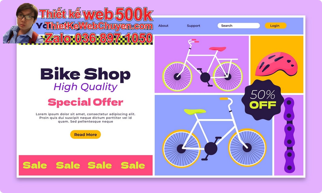 Nâng cấp web shop bán xe đạp Nâng cấp web shop bán xe đạp