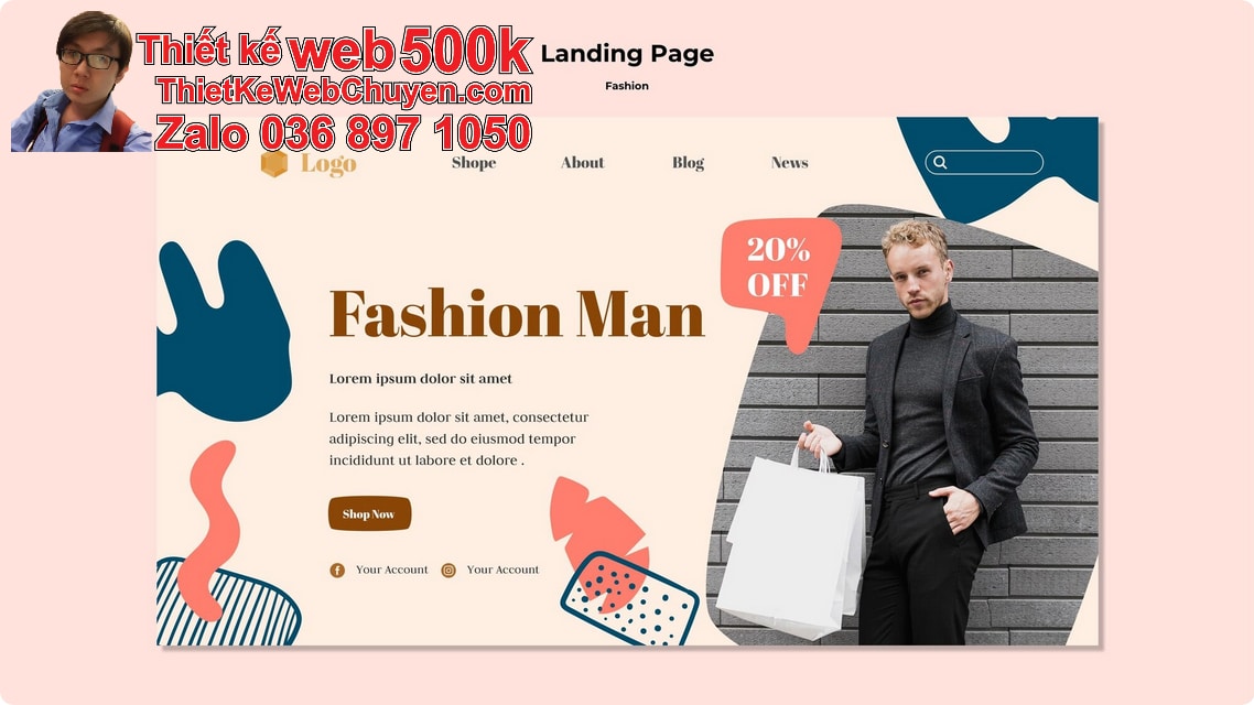 Nâng cấp web shop thời trang nam Nâng cấp web shop thời trang nam
