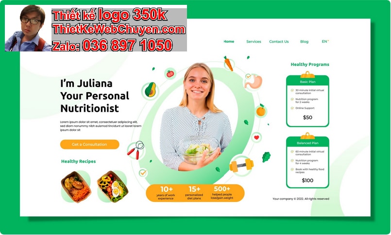 Nâng cấp web thực phẩm chức năng