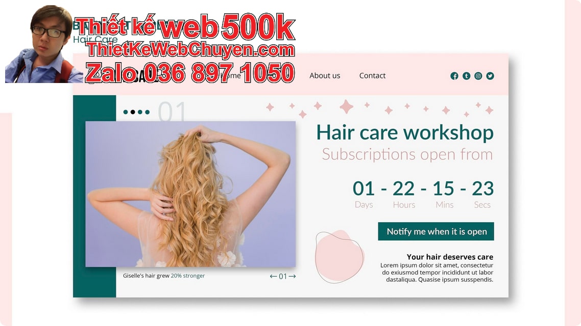 Nâng cấp web tóc nữ đẹp Nâng cấp web tóc nữ đẹp