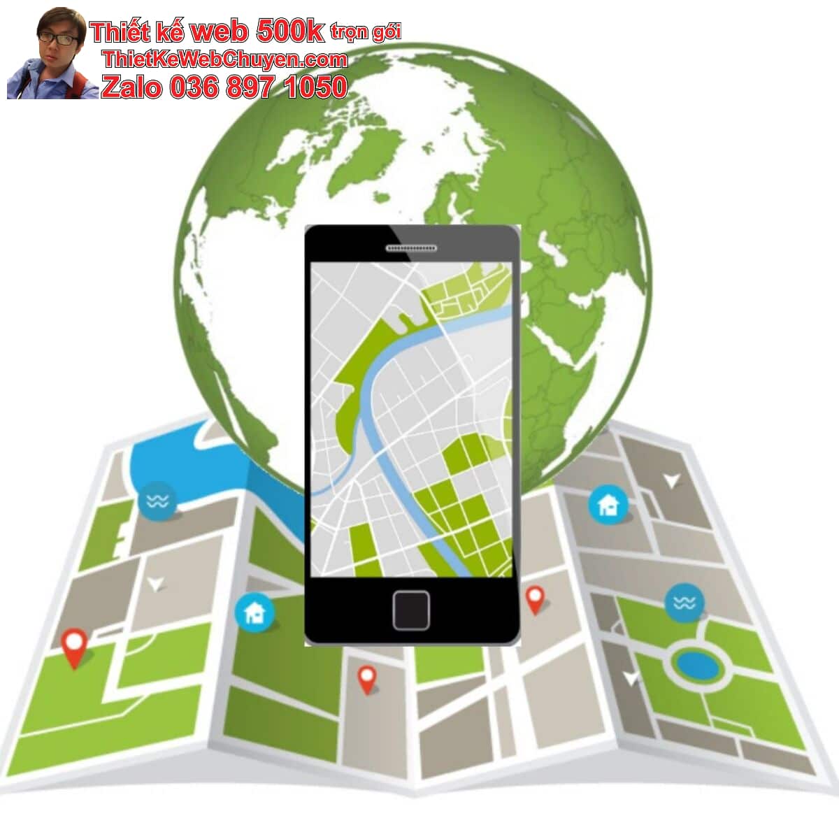 Tạo bản đồ Google Map cửa hàng Bán thiết bị điện tử