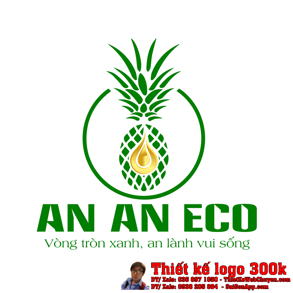 Thiết Kế Logo An An Eco phiên bản chuẩn