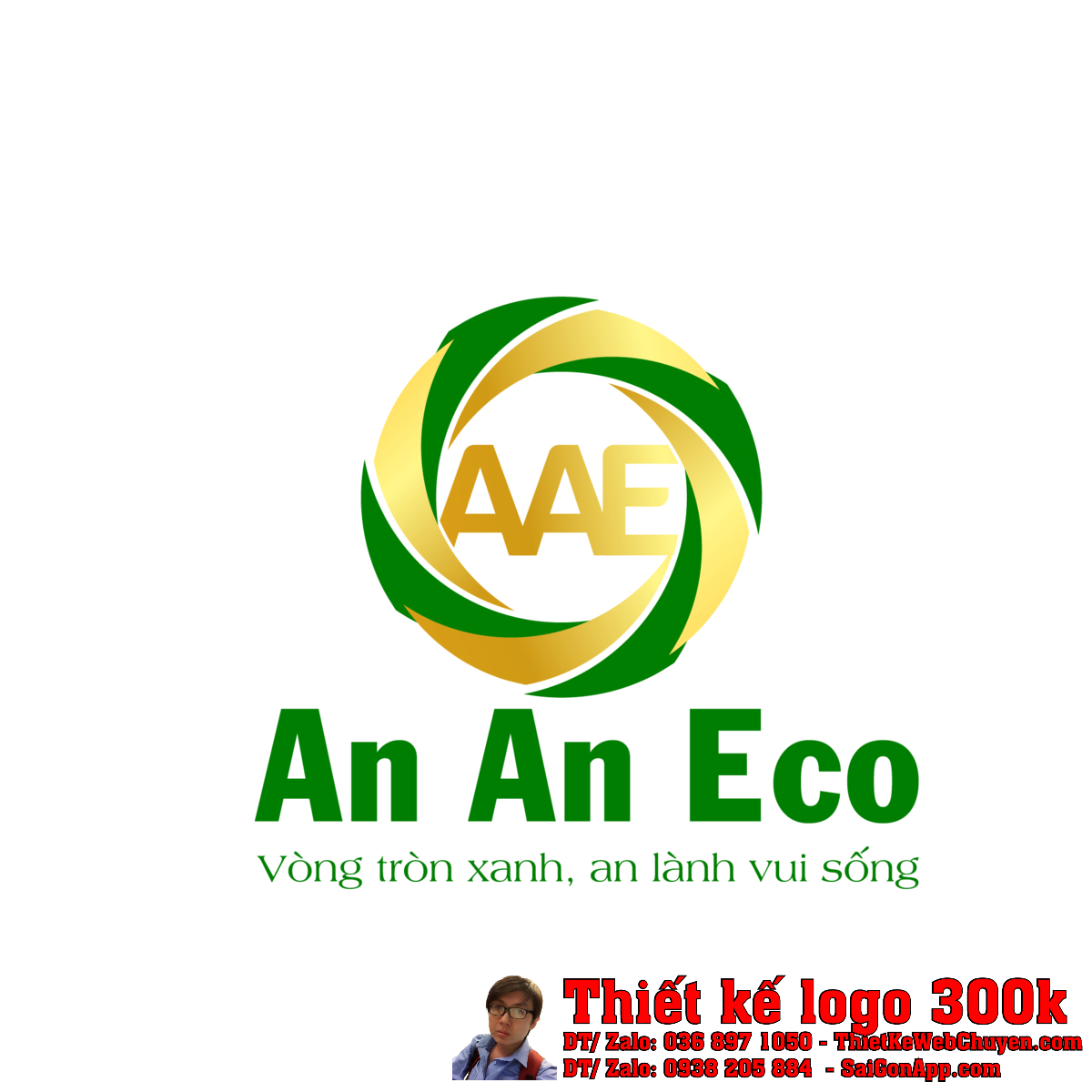 Ứng dụng Thiết Kế Logo An An Eco trên bao bì