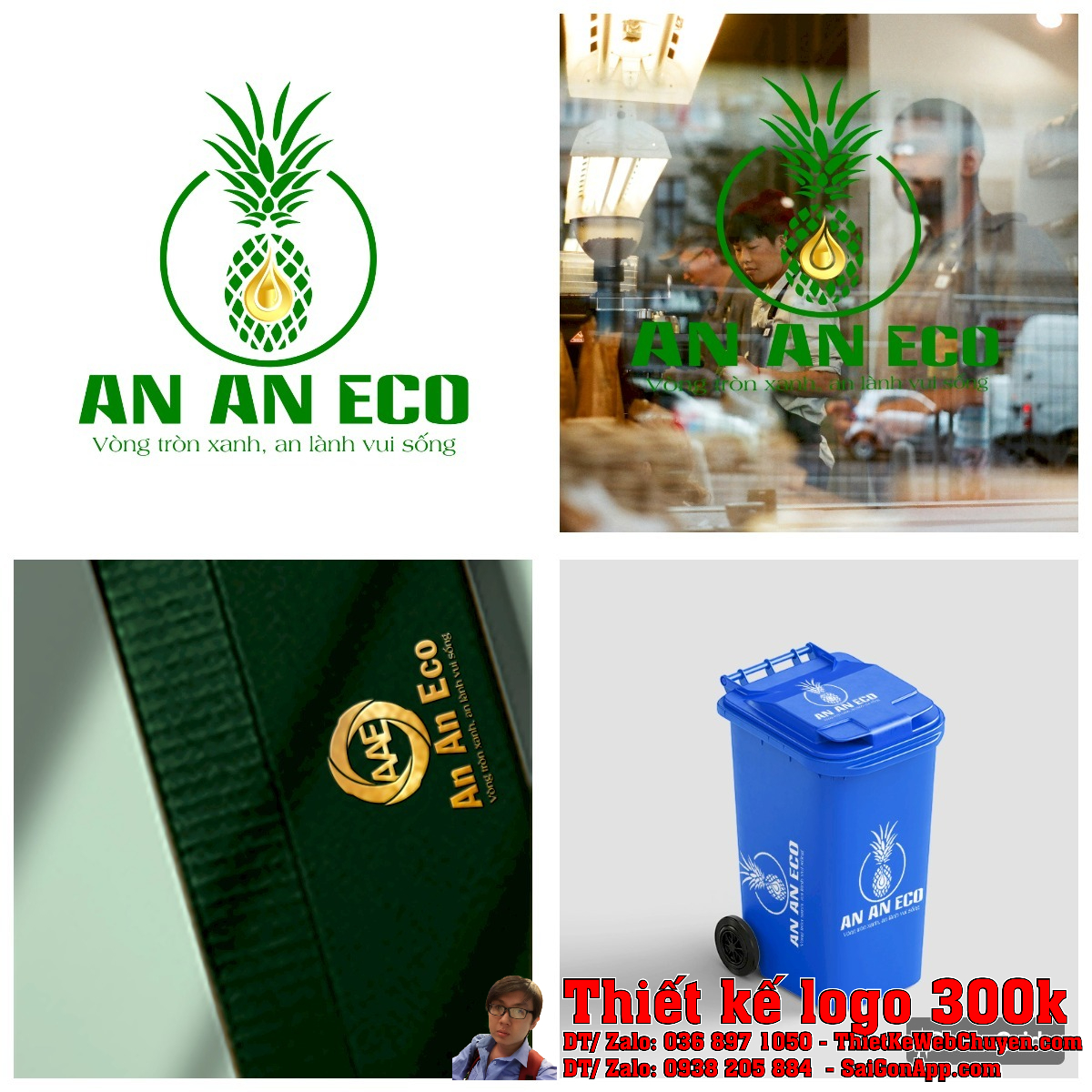 Toàn cảnh nhận diện thương hiệu Thiết Kế Logo An An Eco