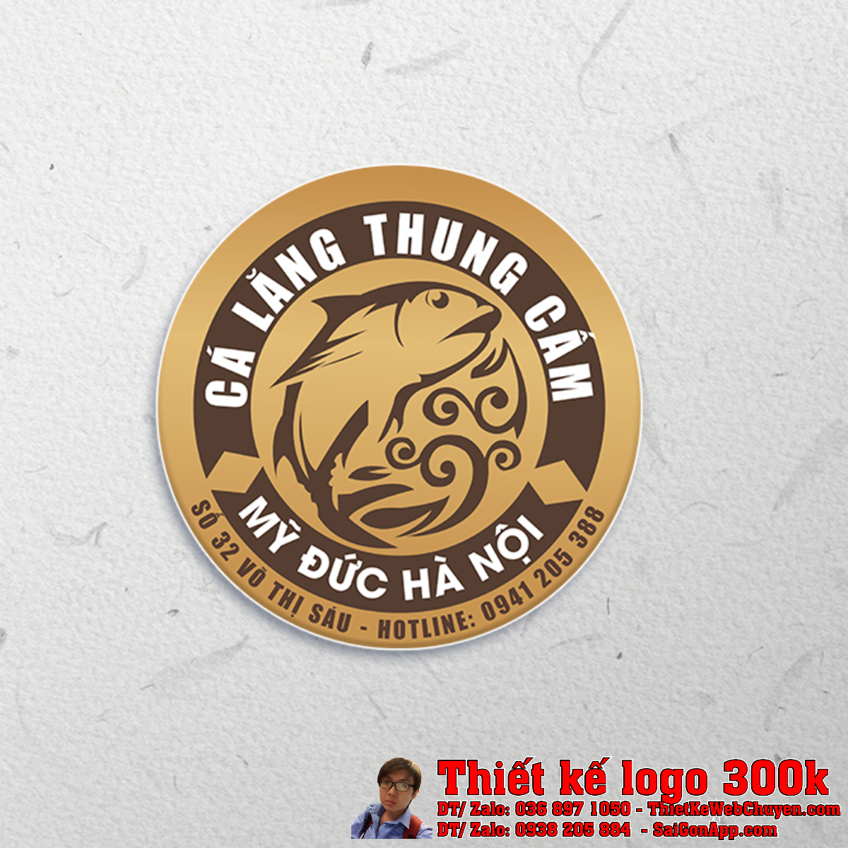 Chi tiết biểu tượng trong Thiết Kế Logo Bán Cá Giống Công Ty Cá Lăng Thung Cấm