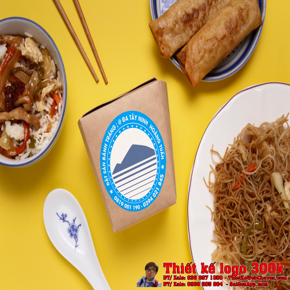 Thiết Kế Logo Bánh Tráng CÔ BA TâY NINH Thiết Kế Logo Bánh Tráng CÔ BA TâY NINH trên bao bì