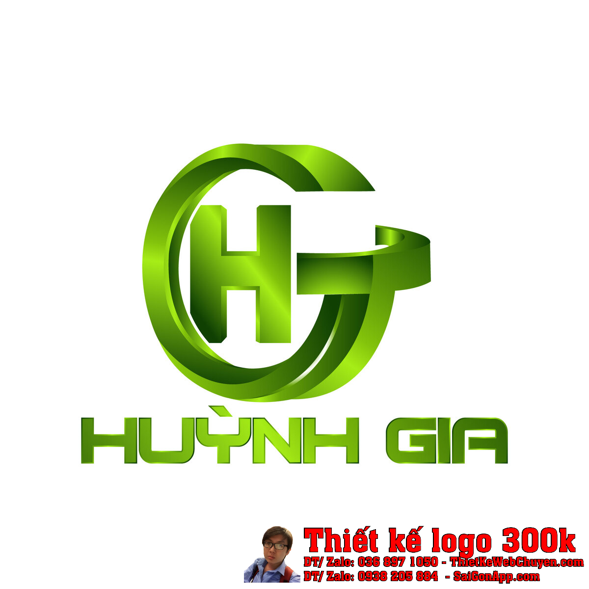 Thiết Kế Logo Bất Động Sản Huỳnh Gia trên danh thiếp
