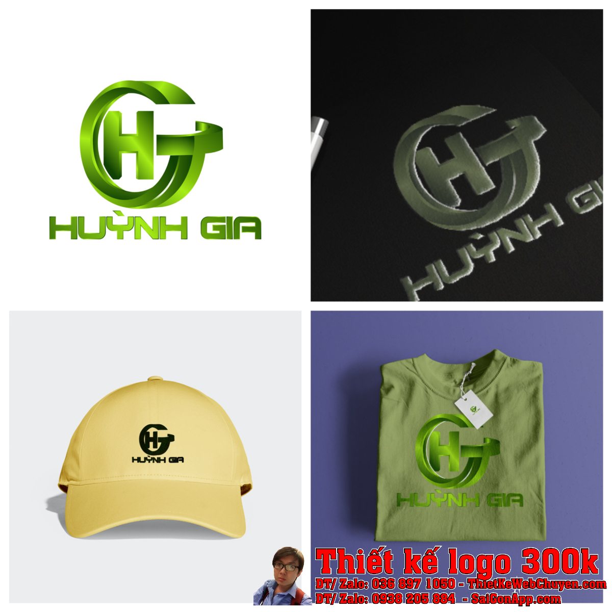 Thiết Kế Logo Bất Động Sản Huỳnh Gia bản gốc