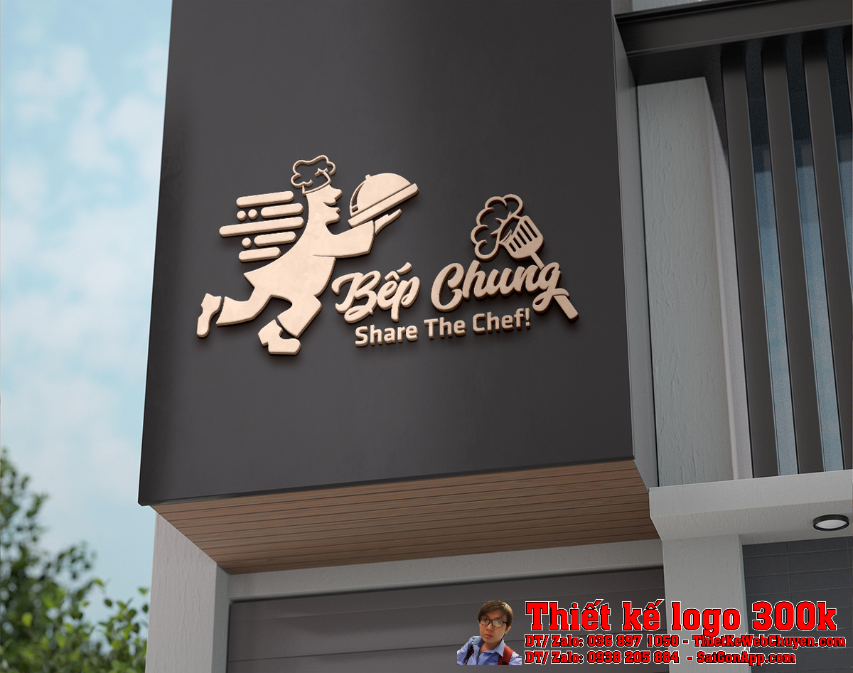 Thiết Kế Logo Bếp Chung trên nền trắng