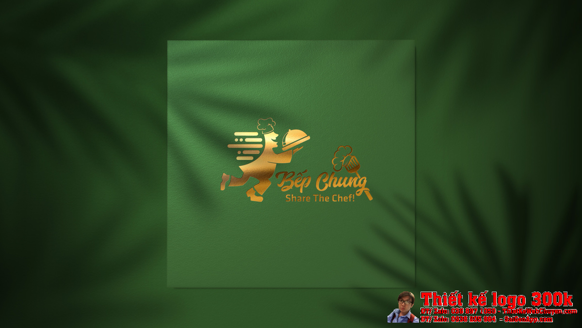 Logo Bếp Chung dạng âm bản