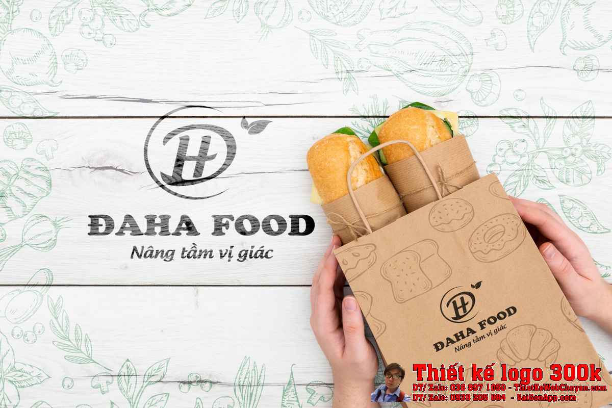 Chi tiết biểu tượng trong Thiết Kế Logo Chả Daha Food