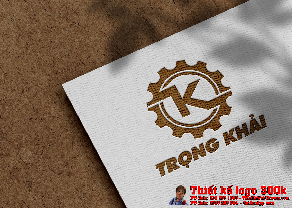 Phiên bản âm bản của Thiết Kế Logo Cơ Khí Trọng Khải