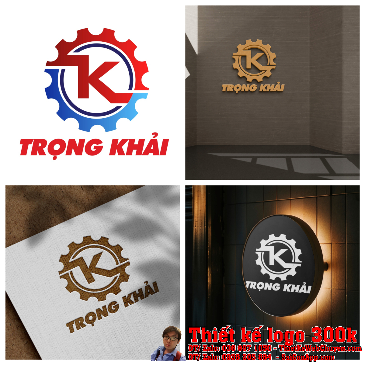 Toàn cảnh Thiết Kế Logo Cơ Khí Trọng Khải