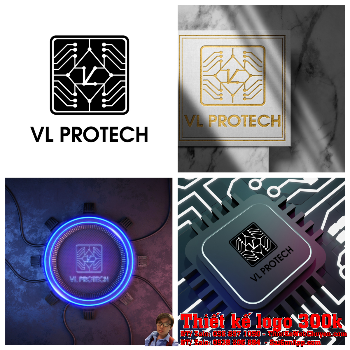 Tổng thể Thiết Kế Logo Công Nghệ Cho VL PROTECH sắc nét