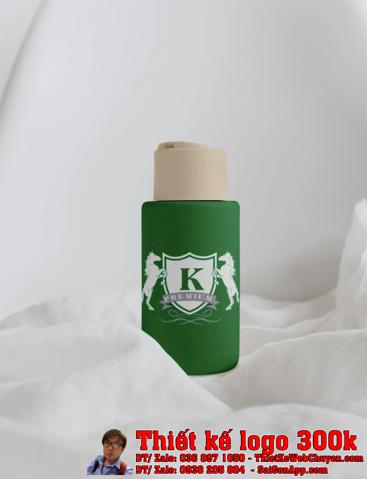 Phiên bản đơn sắc của Thiết Kế Logo Công Ty K