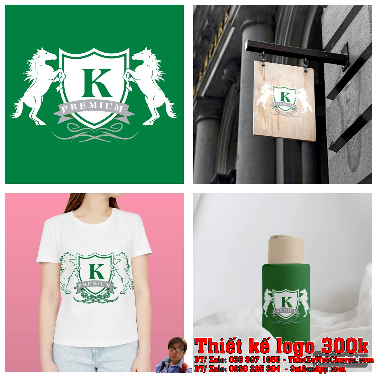 Tổng thể bộ nhận diện Thiết Kế Logo Công Ty K