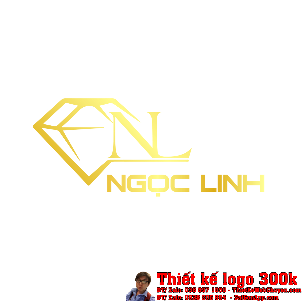 Thiết Kế Logo Công Ty Ngọc Linh trên nền trắng
