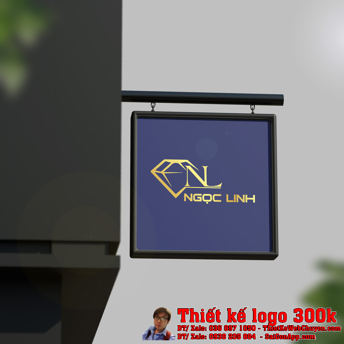 Thiết Kế Logo Công Ty Ngọc Linh ứng dụng thực tế