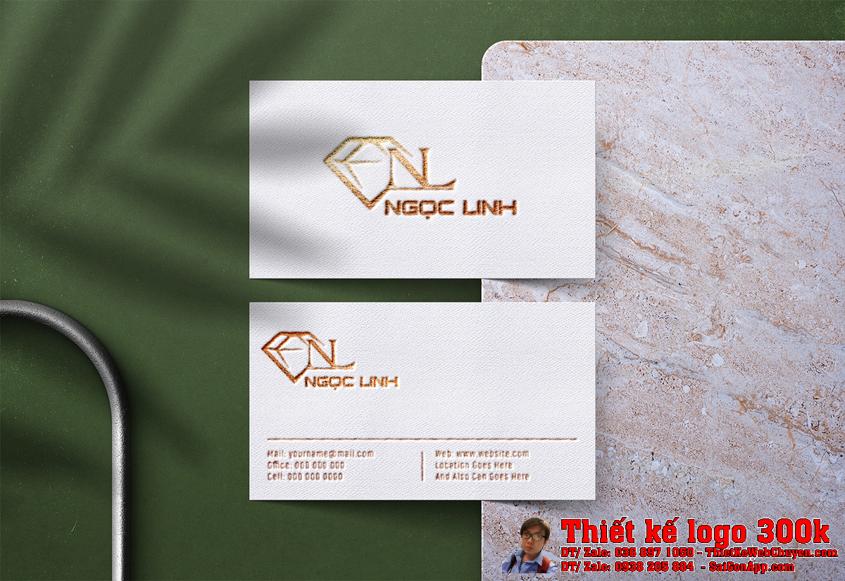 Thiết Kế Logo Công Ty Ngọc Linh trên ấn phẩm