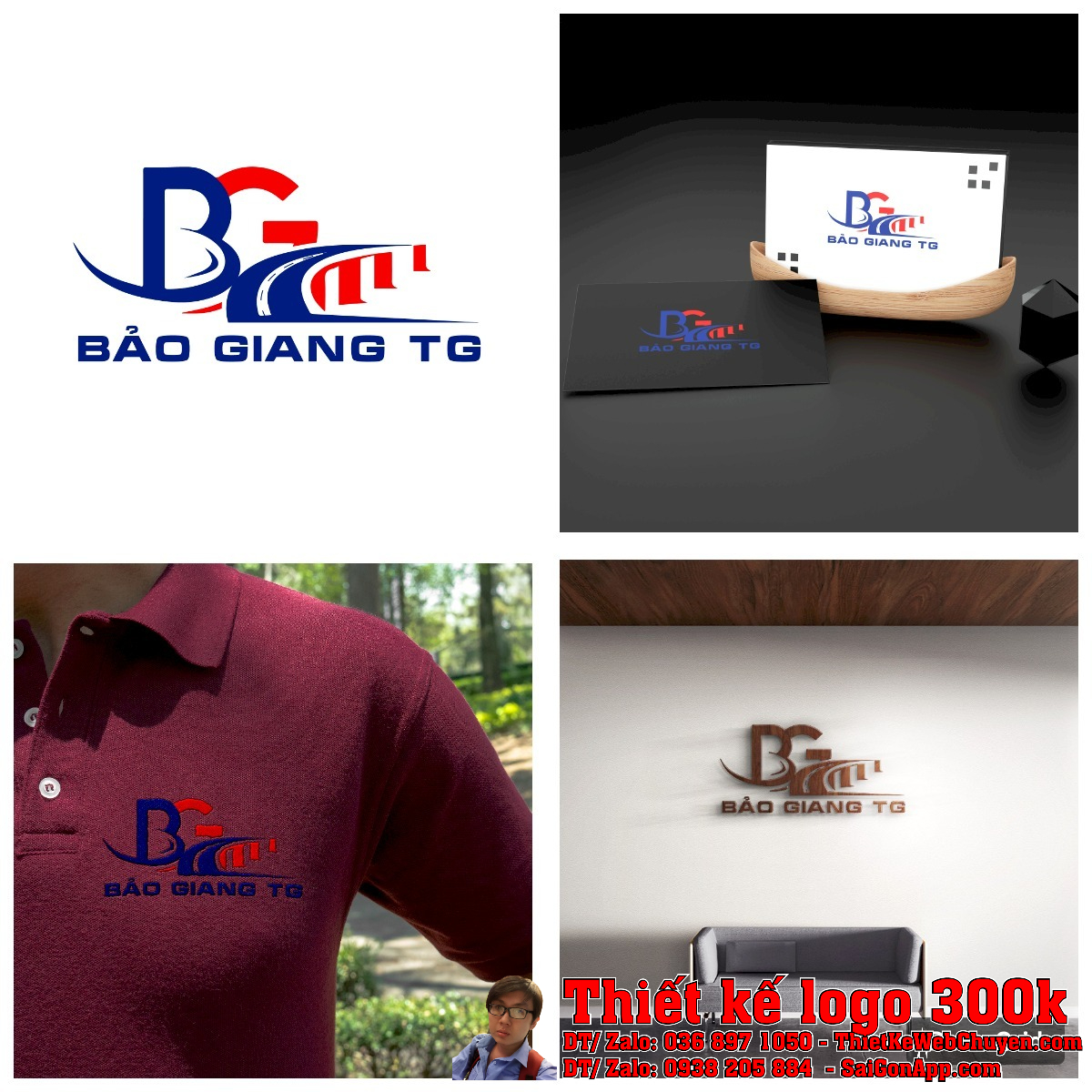 Thiết kế logo Công ty TNHH Xây Dựng Bảo Giang TG - Tổng thể nhận diện