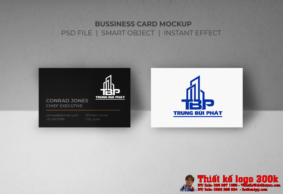 Logo Trung Bùi Phát trên văn phòng phẩm